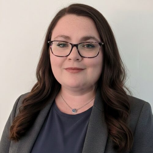 A picture of a team member, Evie, who is the head of technology