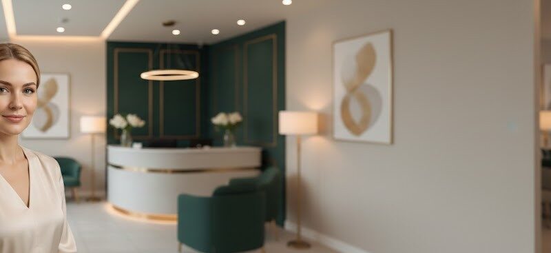 A cosmetic surgeon at their clinic after marketing their content through contentclicks