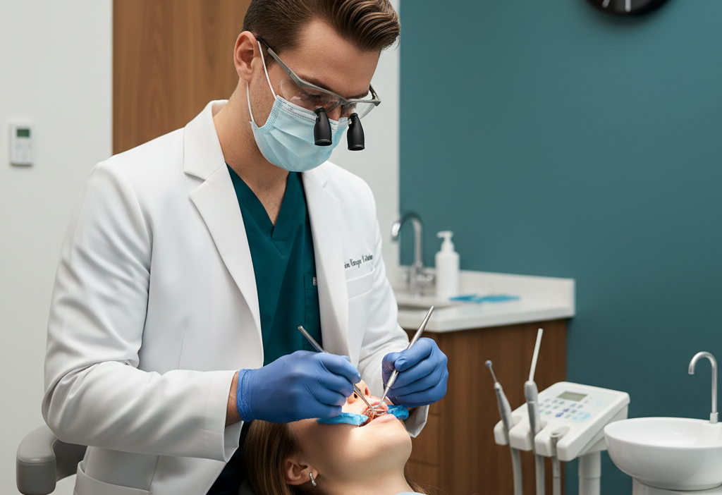 A dentist from our case study provides premium services