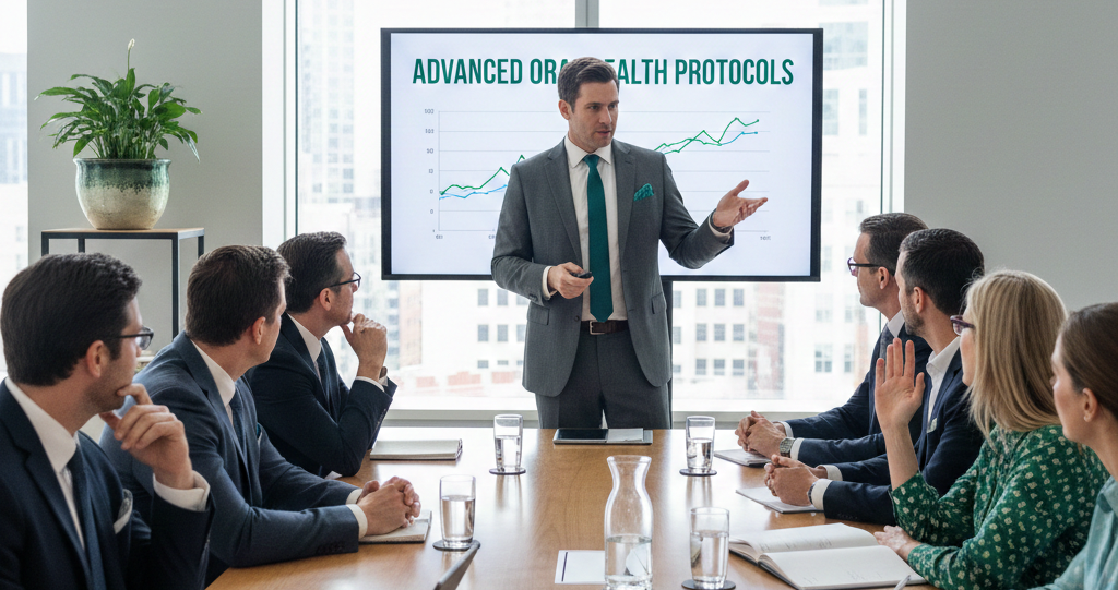 A dentist communicating compliance risk to his peers