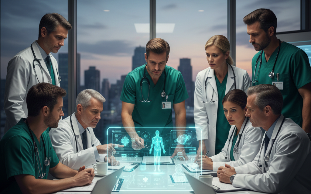 Doctors strategizing as to how to bring their practice success