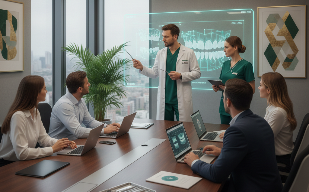 A facial plastic surgeon presenting about a quality solution