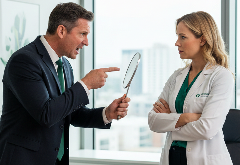 An uncomfortable consultation with a low quality lead for this plastic surgeon