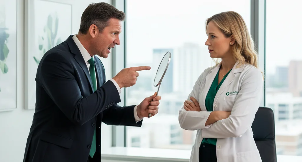 An uncomfortable consultation with a low quality lead for this plastic surgeon