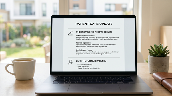 An example aesthetic clinic newsletter