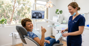 A happy patient brings a good dental testimonial