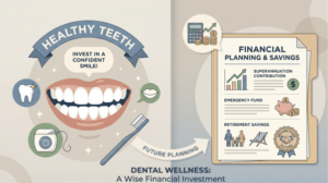 An infographic on healthy teeth and financial planning