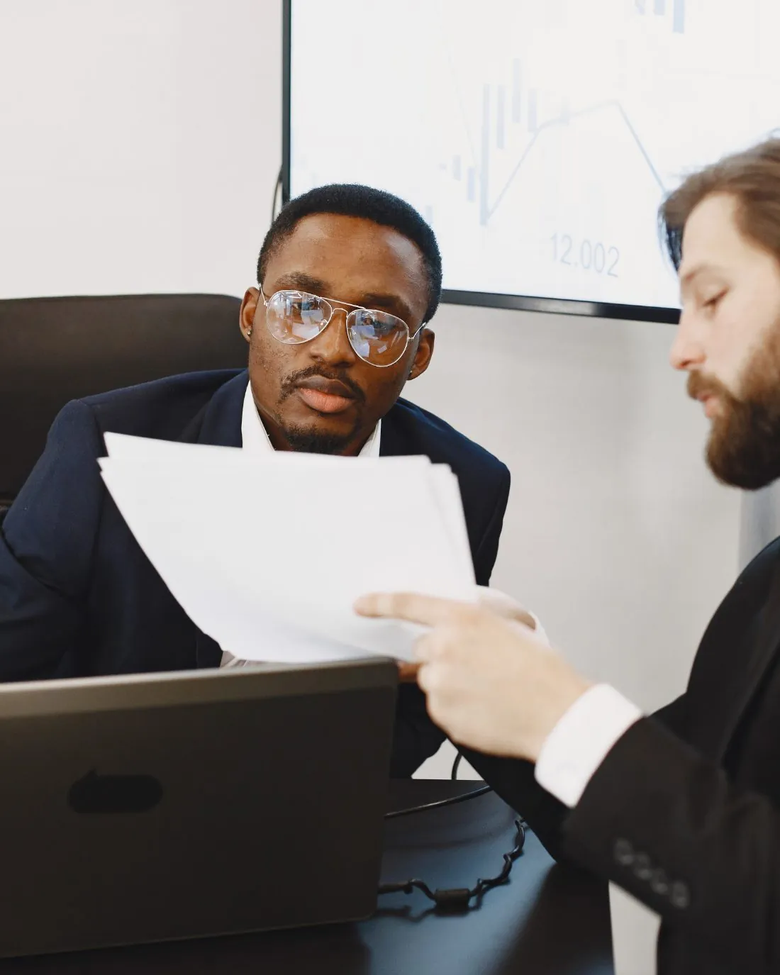 Financial adviser meeting a client to discuss financial services