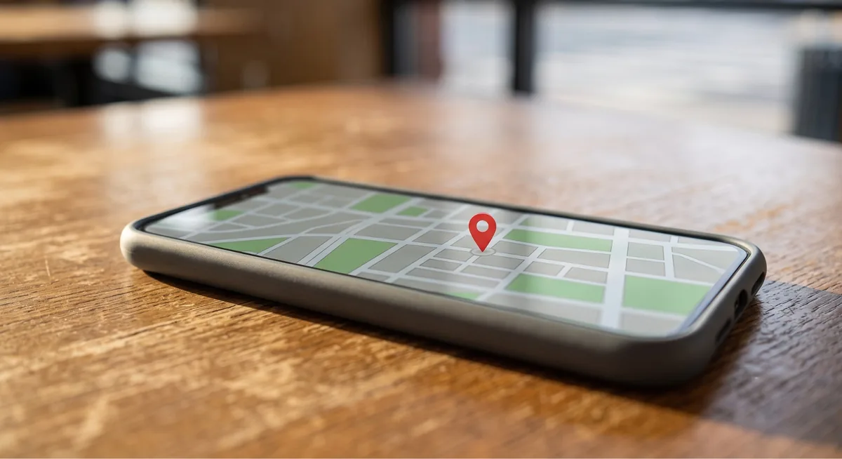 A patient searching for a dentist nearby on a phone